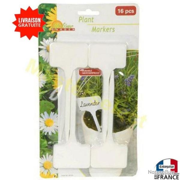 32 x Pics m�mo plaque de jardin pour �crire le nom plantes aromates pot de fleur