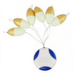 Perle flottante YUKI Oval floating bead with stopper Blanc
