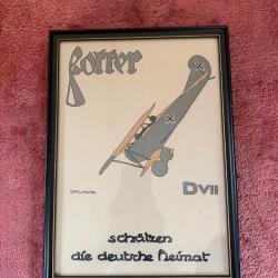 Fokker DVII . Publicit&eacute; d'&eacute;poque .