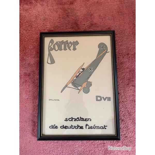 Fokker DVII . Publicit� d'�poque .