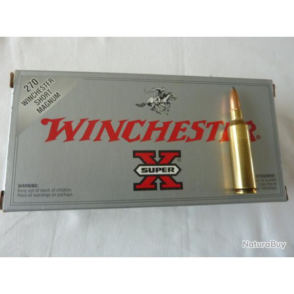 MUNITIONS WINCHESTER CALIBRE  270 WSM POWER POINT