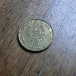 monnaie r&eacute;publique peru 1/2 sol de oro   1965