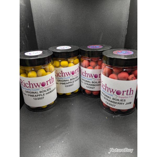 Lot 389 / RICHWORTH,original BOILIES reconditionn� en bo�te+Dip booster offert pro elite baits.