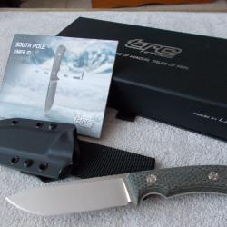 TRC KNIVES SOUTH POLE ACIER ELMAX / BUSHCRAFT/CHASSE/NO CHRIS REEVE/ NO AL MAR/COLLECTOR