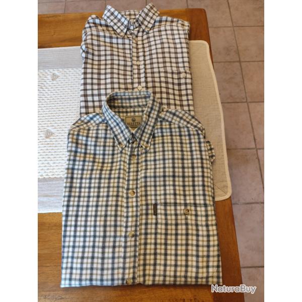 Lot de deux chemises beretta taille s flanelle