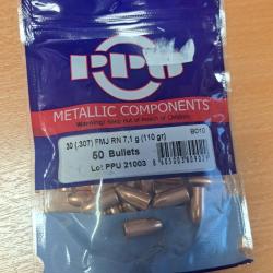 Lot 500 Ogives PPU calibre 30 110gr FMJ - USM1