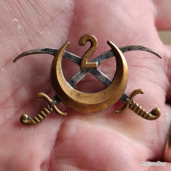 INSIGNE 2 REGIMENT DE SPAHIS ALGERIENS ( DPN - G 910 )