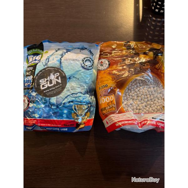 Lot sachets billes 0,25g