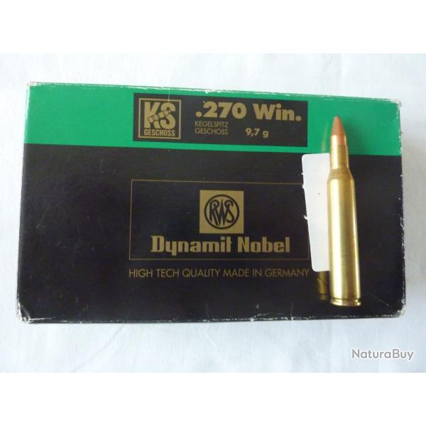 MUNITIONS  RWS  KS  CALIBRE 270 WIN