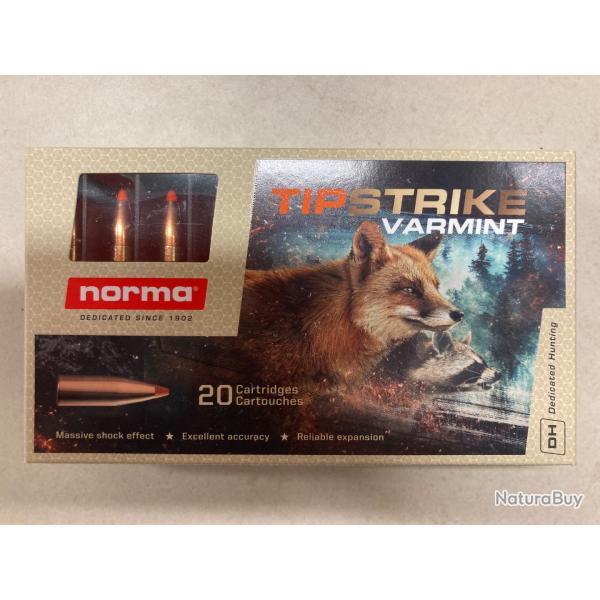 Vends munition NORMA cal.243win TIPSTRIKE Varmint 76gr