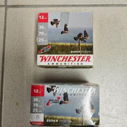 50 Cartouches winchester super pigeon cal 12, 36gr