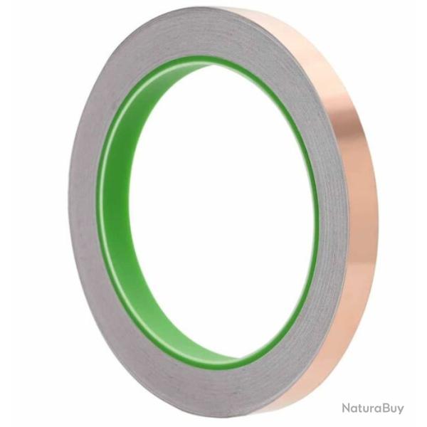 Ruban cuivre adh�sif 2000x1 cm conducteur flexible bricolage