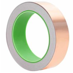 Ruban cuivre adh&eacute;sif conducteur 2000x3 cm flexible double face