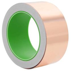 Ruban cuivre adh&eacute;sif flexible 2000x5 cm conducteur double face
