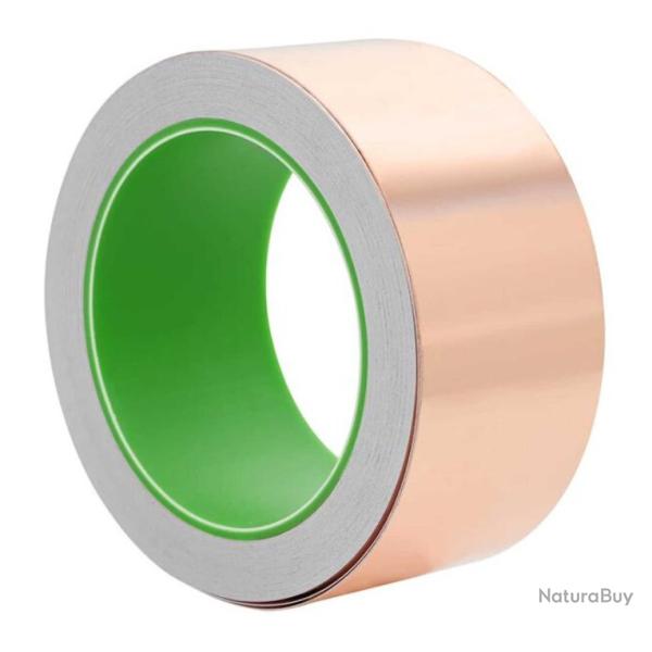 Ruban cuivre adh�sif flexible 2000x5 cm conducteur double face