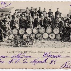 CPA - ORLEANS -131e  R&eacute;giment d'infanterie - Tambours et Clairons- N&deg;7446