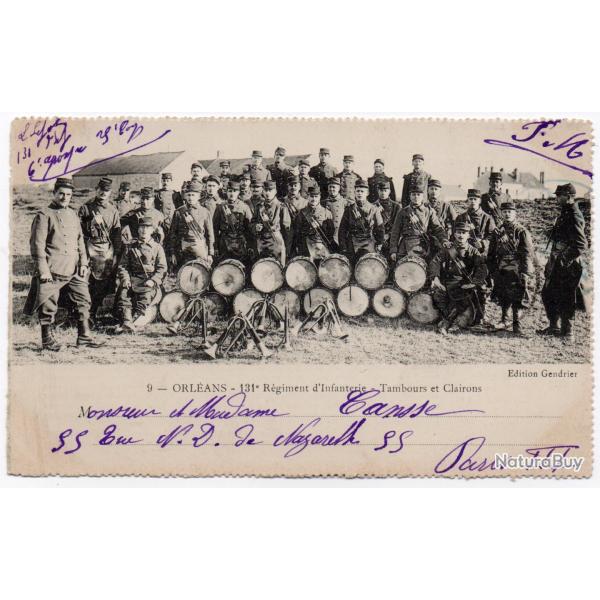 CPA - ORLEANS -131e  R�giment d'infanterie - Tambours et Clairons- N�7446