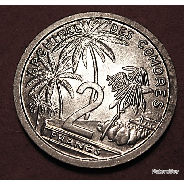 Comores piece de 2 francs superbe  1964  (r�publique fran�aise)