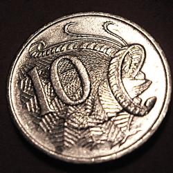 Autralie piece de 10 cents (oiseau lyre) 1990 ttb