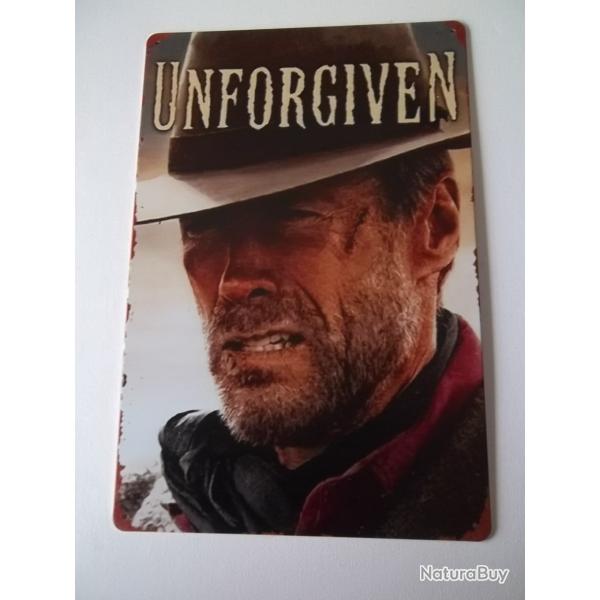 Plaque m�tal d�co western " Impitoyable"