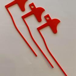 Lot de 3 Drapeaux de chambre vide ORANGE - S&eacute;curit&eacute; arme - .22 &agrave; .30-06 T&eacute;moins de chambre vide