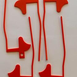 Lot de 5 Drapeaux de chambre vide ORANGE - S&eacute;curit&eacute; arme - .22 &agrave; .30-06 T&eacute;moins de chambre vide