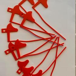 Lot de 10 Drapeaux de chambre vide ORANGE - S&eacute;curit&eacute; arme - .22 &agrave; .30-06 T&eacute;moins de chambre vide