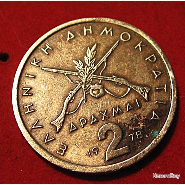 Grece  piece de 2 drachmes apaxmai 1978 tb+