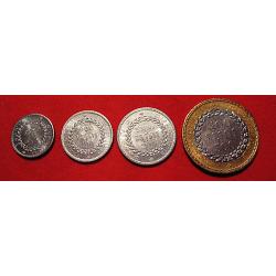 Cambodge,  4 pieces de 50-100-200-500- riels 1994  superbe