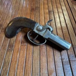 PISTOLET DE D&Eacute;FENSE CANONS JUXTAPOS&Eacute;S COURT TYPE SNUBNOSE DU XlX &eacute;me si&egrave;cle