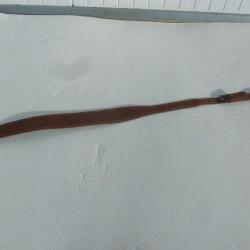Bretelle cuir confort large pour carabine ou fusil
