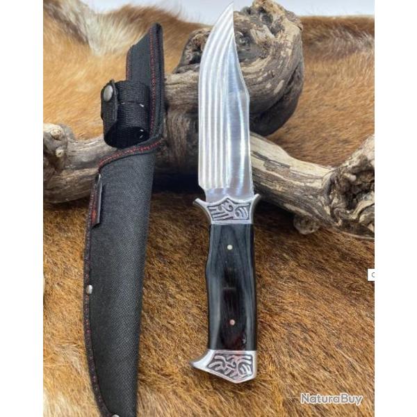 POIGNARD DE CHASSE MANCHE BOIS FROST CUTLURY  30.5 CM