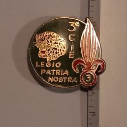 Insigne de la 3&egrave;me compagnie du 3&egrave;me r&eacute;giment &eacute;tranger d'infanterie (3&egrave;me REI)