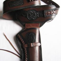 HOLSTER WESTERN - USA - COWBOY - MILITARIA - R&eacute;f.01