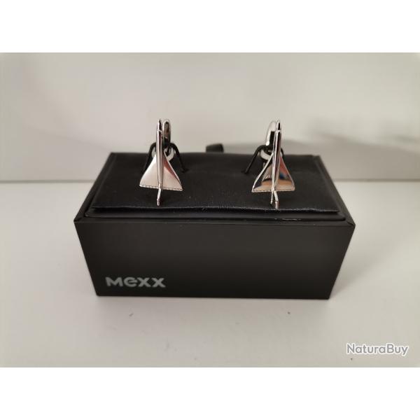 Boutons de manchettes Concorde Mexx argent�s neufs