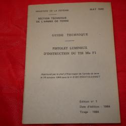 Guide Technique Pistolet Lumineux d'Instruction du Tir Mle F1 MAT 1045