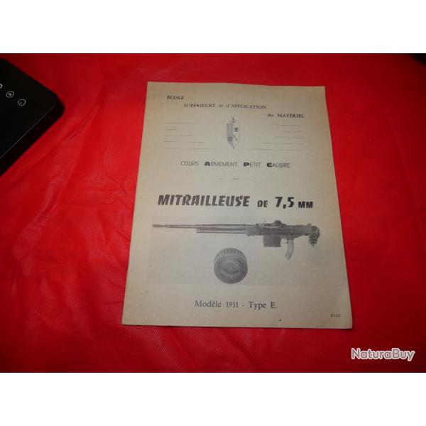 Guide Technique Mitrailleuse 7.5mm Mod�le 1931 Type E