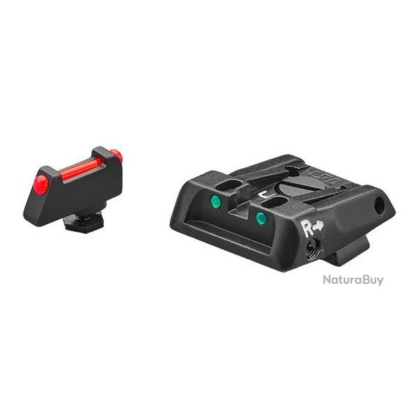 HAUSSE ET GUIDON FIBRE POUR GLOCK 17 � 34