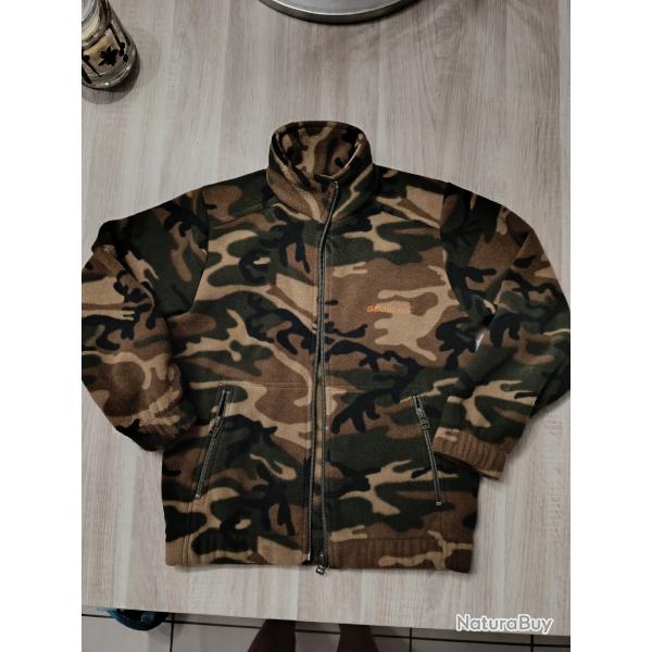 Veste polaire chasse camouflage pour enfant taille 8 ans