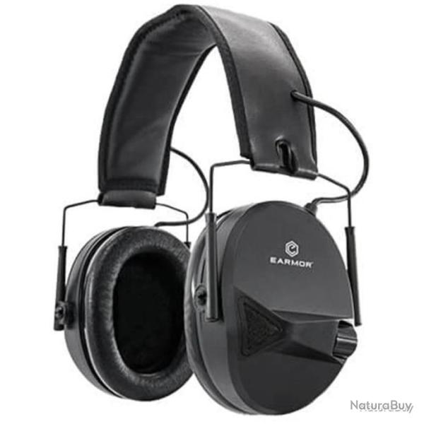 CASQUE ANTIBRUIT �LECTRONIQUE EARMOR M30 - NOIR - LIVRAISON GRATUITE