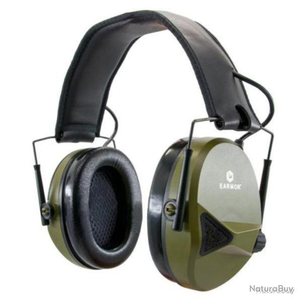 CASQUE ANTIBRUIT �LECTRONIQUE EARMOR M30 - VERT - LIVRAISON GRATUITE