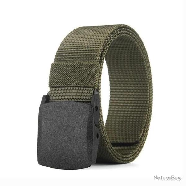 CEINTURON MILITAIRE � BOUCLE AUTOMATIQUE - VERT