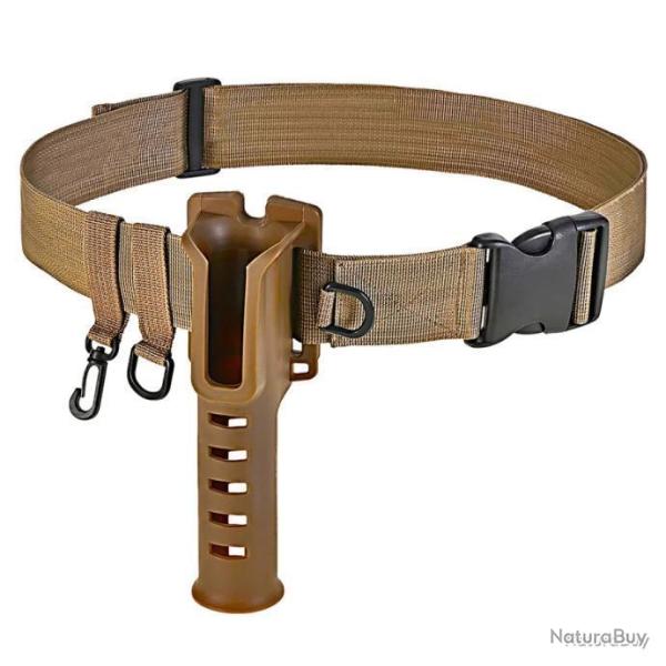 CEINTURE AVEC PORTE CANNE UNIVERSEL - KAKI - LIVRAISON GRATUITE