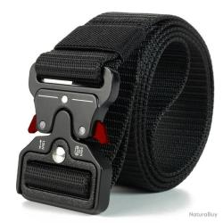 CEINTURE TACTIQUE &Agrave; BOUCLE PAPILLON - NOIR/ROUGE