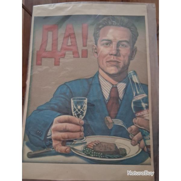 AFFICHE POSTER "DA" FORMAT A4 FABRIQU�E EN RUSSIE