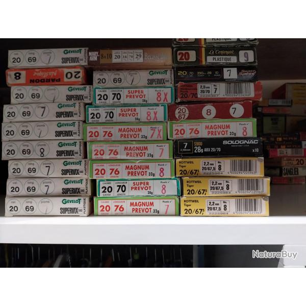 Munitions calibre 20 70 et 76