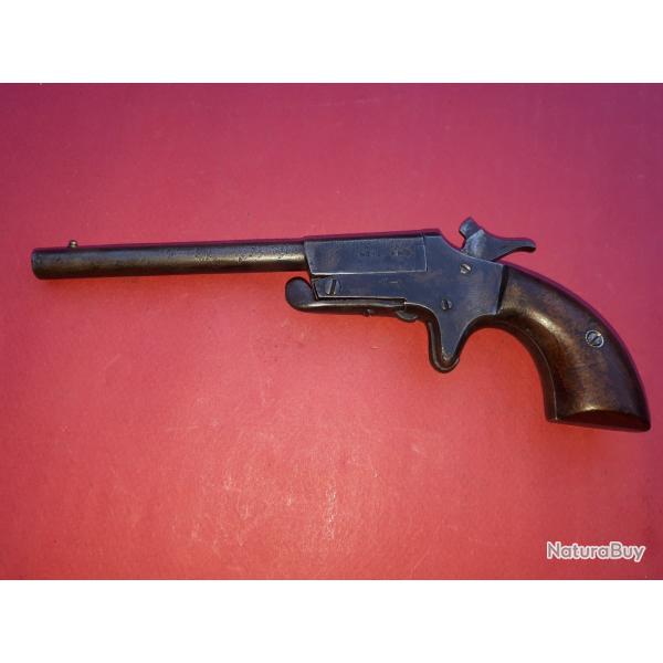 Petit pistolet en calibre 22RF canon 4,5" fabrication Li�geoise