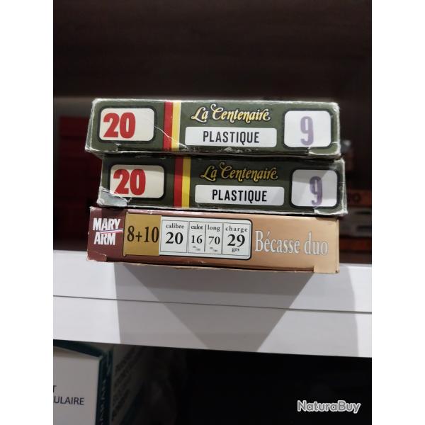 Cartouches calibre 20 plomp 9