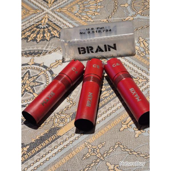 1 lot de 3 Chokes BRAIN MAXIS Rouge  (C4/C 5/C6 ) pour Cesar GUERINI