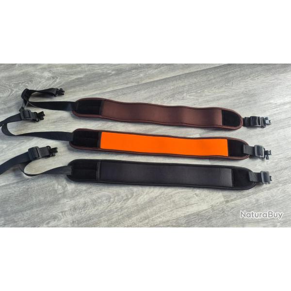 bretelle carabine neoprene orange / noir / marron aux choix